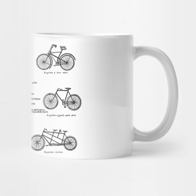 bicycle chart in black and white by ysmnlettering